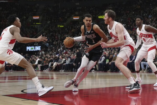 Wembanyama has career high 10 blocks in triple double Spurs beat